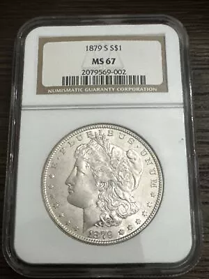 1879-S Morgan Silver Dollar - NGC MS 67 Vault Coin - Only 1K Coins Rated Higher • $20.50