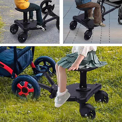 Universal Baby Infant Stroller Pushchair Connector Buggy Step Board With Seat • £51.60