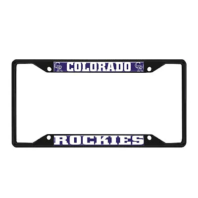 Fanmats MLB Colorado Rockies Black Metal License Plate Frame  • $9.99