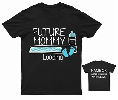 Future Mommy Boy Baby Shower T-Shirt  Pregnancy Announcement Expecting Baby Bump • £13.95