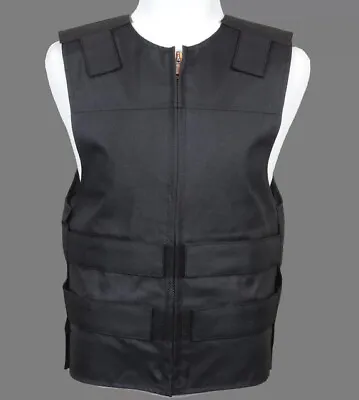 Unisex Black CORDURA® Fabric - Bulletproof Style Motorcycle Vest B# 84 • $49.49