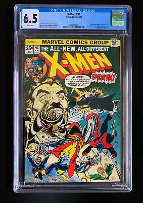 $730 • Buy X-MEN  #94 - CGC 6.5  WHITE PAGES  -  New X-Men  - EXCELLENT Registration/Colors