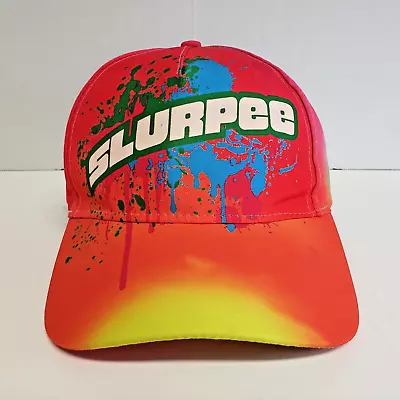 7-11 SLURPEE Hat Strapback Neon Tie-Dye Splash Retro 90's Design 56 Cap CLEAN • $11.99