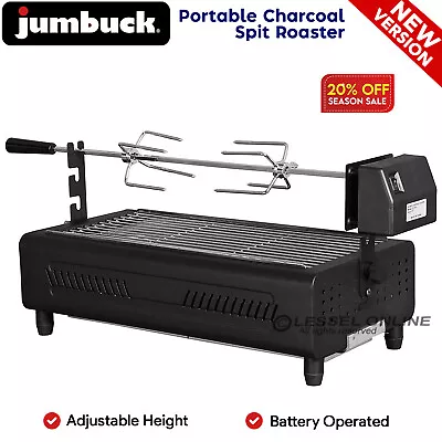 $104.88 • Buy Jumbuck Portable Charcoal Spit Roaster BBQ Rotisserie Smoker Grill Electric 15kg