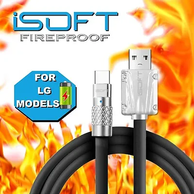 FireProof Fast USB Charger Cable Charging Sync Lead For LG G5 G6 G9 K30 K41 Q51 • £5.99