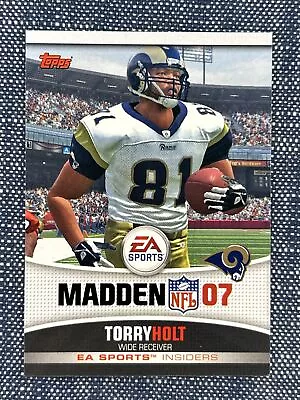 Topps TORRY HOLT Madden 07 Insiders 17 Of 20 • $4.99