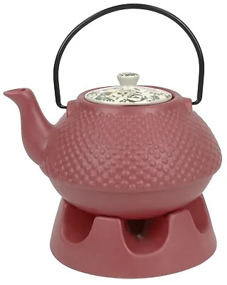 Japanese Teapot Dark Pink Pimples & Teapot Warmer Ceramic Jameson & Tailor 6 Cup • £15.99