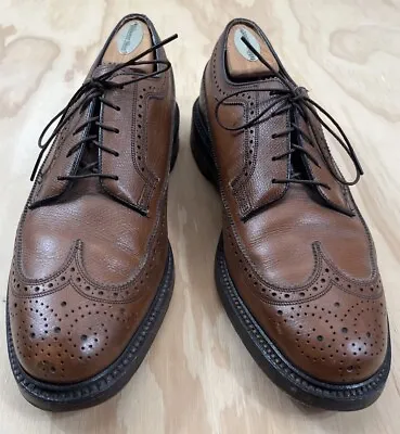 Florsheim Imperial Shoes Kenmoor Vintage V-Cleat Long Wing Wingtip 9.5 C 93602 • $237.47