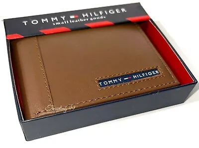 £24.99 • Buy Tommy Hilfiger Men's RFID Protected Tan Leather Passcase Wallet_31TL22X063 