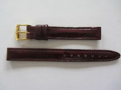 12 Mm Burgundy Lizard Leather Strap Hand Made By Morellato New • $14.93