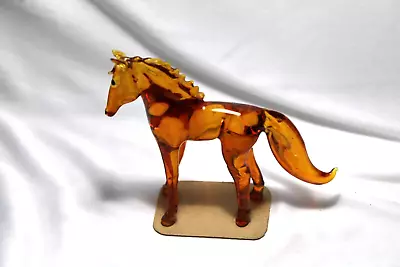 Vintage Amber Glass Horse Figurine From Knott's Berry Farm California 1966 • $39.95