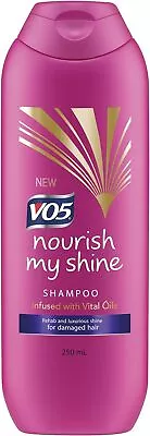 Vo5 Nourish My Shine Infused With 5 Vital Oils Shampoo For Damaged Hair 250ml • £3.62