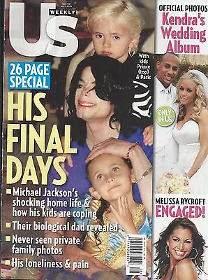 Us Weekly Magazine Michael Jackson Kendra Wilkinson Hank Baskett Melissa Rycroft • $13.45