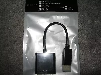 Displayport To VGA Adapter - Active DP To VGA Converter - 1080p Video • $5