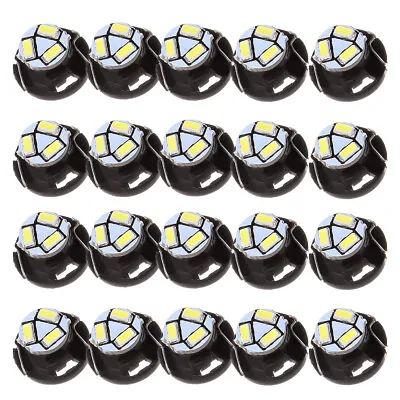 20 Ultra White T5 T4.7 Neo Wedge 3SMD LED A/C Climate Control Light Bulbs 12MM • $10.73