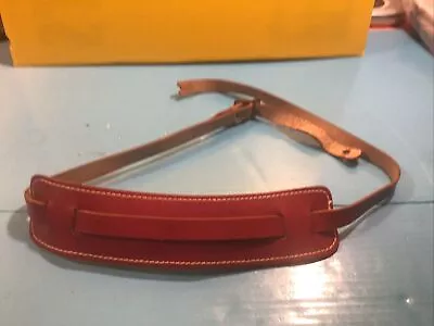 😀FREE SHIPPING.   Vintage  Skinny   Style Leather Guitar Strap  AS IS • $25