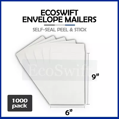 1000 EcoSwift White Self-Seal Mailing Shipping Kraft Paper Envelope 28 Lb. 6 X 9 • $106.99