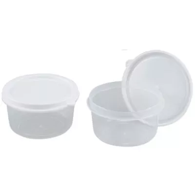 20 Pack Of Small Round Plastic Mini Storage Containers  2.3 Fl Oz. Container • $12.95