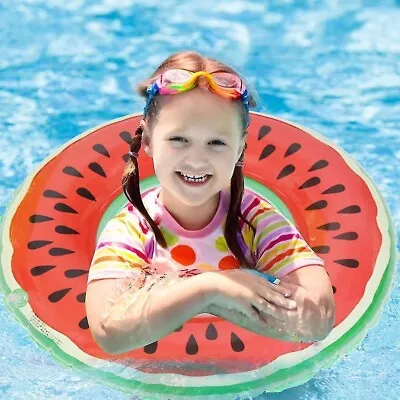 Kids Child Adult Inflatable Donut Rubber Ring Pool Float Lilo Toy Doughnut XL UK • £3.99