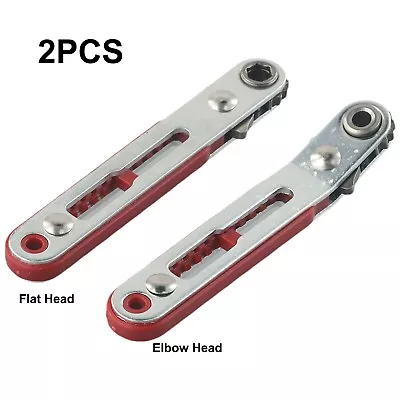 Handy Dual Drive Ratchet Screwdriver Set 2pcs 90 Degree Offset Easy To Use • $22.71