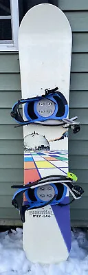 Vintage 146 MLY Essential Snowboard With Burton Bindings-MADE IN USA- • $279.95