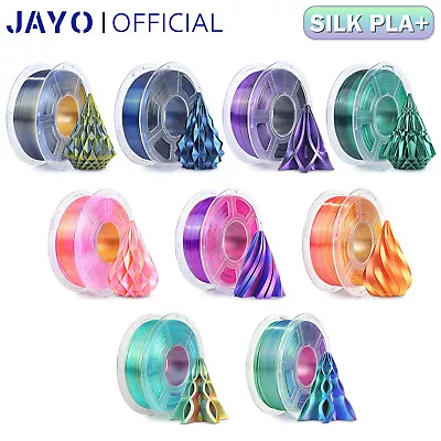 JAYO SILK PLA+ Dual-Colour Tri-Color Filament Shiny 1.1KG 1.75mm 3D Printer FDM • $26.99