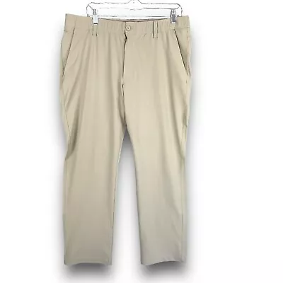 Under Armour UA Drive Golf Pants Men 36 X 30 Beige Stretch • $23.99