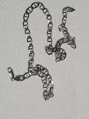 Mens 925 Italy Hallmarked Sterling Silver Mariner Chain 22  • $50.99