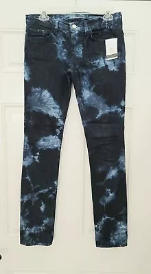 J BRAND Skinny Sz 28 Navy Jeans Tye Dye Look Pencil Leg Style #912C042 • $19.99