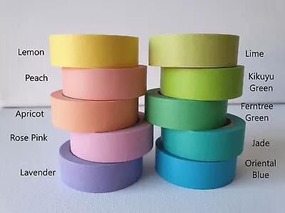 MACARON Washi Tape 15mmx10M Pick Your Colours Blue Green Pink Purple & More Bujo • $5.50