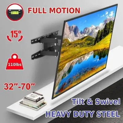 TV Wall Bracket Mount Tilt Swivel For Samsung Sony LG 40 43 50 55 60 65 70 Inch • £20.99