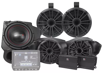 MB QUART Front+Tower Speakers+Radio+Sub+Amps For Select Polaris RZR Ride Command • $849