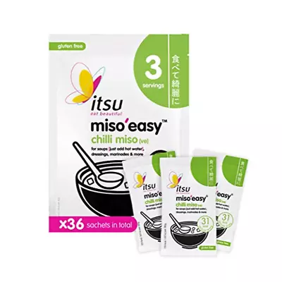 Itsu Miso'Easy Chilli Miso - Instant Miso Soup Sachets 12X60G Pack Of 12 - 36 In • £26.34