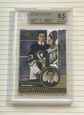 2003-04 Pacific Invincible Marc-Andre Fleury Rookie #ed 351/799 BGS 9.5 Gem Mint • $96.06