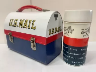 Vintage U.s. Mail Lunchbox And Thermos • $95