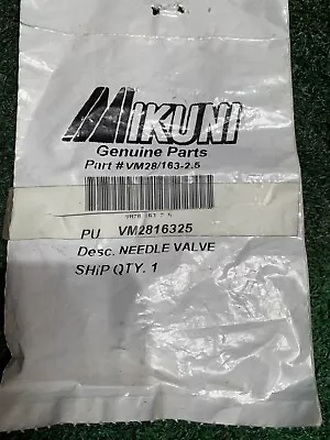 Mikuni Motorcycle Carburetor Carb Needle Valve VM28/163-2.5 • $18.95