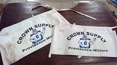 2 Vintage Canvas Carpenter's Nail Bags Aprons CROWN SUPPLY Providence - Milford • $17.99