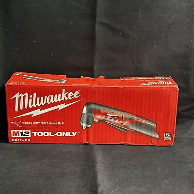 Milwaukee 2415-20 12V Cordless Right Angle Drill New Open Box • $79.99