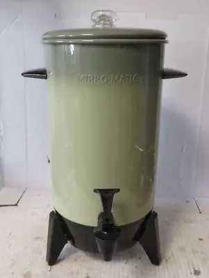 Mirro-Matic Percolator Coffee Pot 22 Cup Avocado Green 9293 37 W Orig Box Tested • $19.96