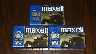 Maxell Metal MX-S 90 Cassettes - Type IV - EQ 70 - Brand New - Lot Of 3 • $99.95