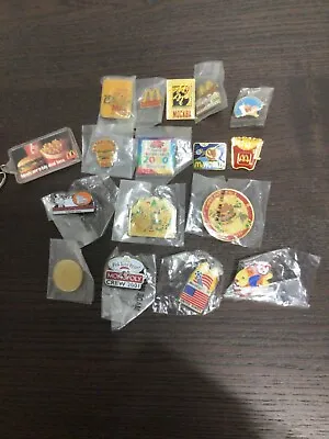 Lot Of Various McDonald's Vintage Lapel Pins NEW/17 Pins 1 Keychain. Some Rare • $30