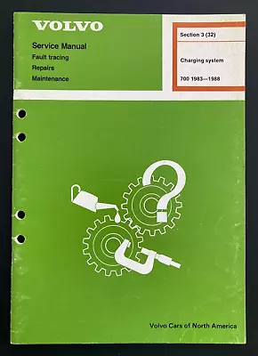 Volvo 740 760 780 Charging System Service Manual  1983 1984 1985 1986 1987 1988 • $29.95