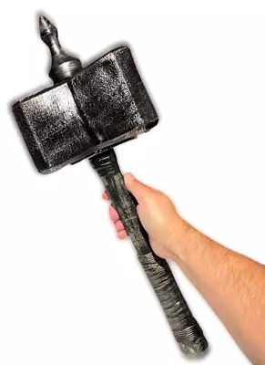 23  MEDIEVAL WAR HEAD HAMMER Jumbo Thor Costume Weapon Prop Viking Battle Mallet • $20.89