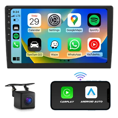 10  Car Radio Apple/Andriod Carplay Car Stereo Touch Screen Bluetooth Double Din • $154.99