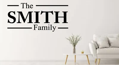 PERSONALISED CUSTOM FAMILY NAME Wall Decal Personalized Vinyl Sticker 23  X 11  • £9