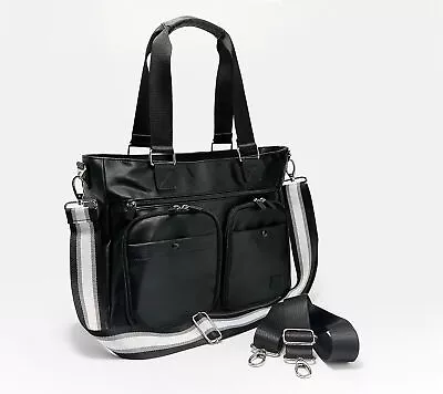 IHKWIP Cargo Catchall With Two Crossbody Straps Tote Bag Metallic Black New • $64.99