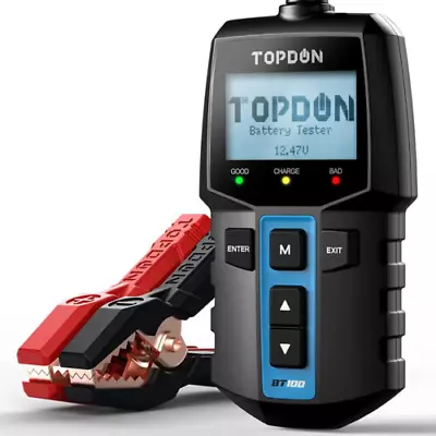 TOPDON BT100 12V Digital Car Battery Tester Automotive Testing Voltage Analyzer  • $44.99