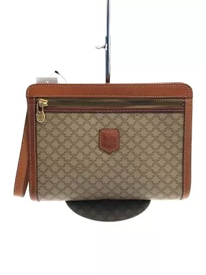 CELINE Hand Clutch Bag M08 Macadam Old Vintage 7.8×9.8×2.3 Inch Used • $276