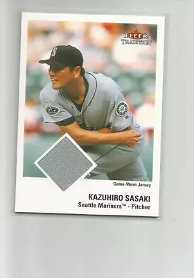 2003 Fleer Tradition Game Used #276 Kazuhiro Sasaki   Jersey   E126 • $5