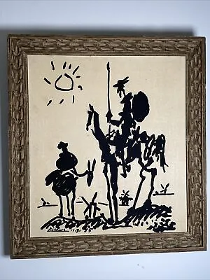 $599 • Buy Pablo Picasso ‘Don Quixote’ Canvas Art Reproduction - On Wood Frame 19”x21”